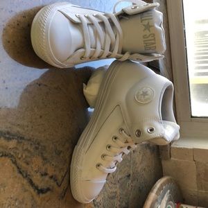White leather converse